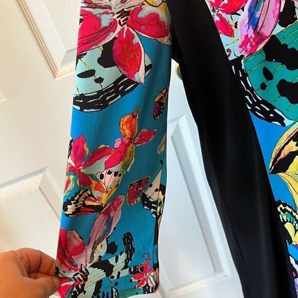 🎄Nicole by Nicole Miller Butterfly Pattern Knee Length Sheath Dress - Picture 3 of 10